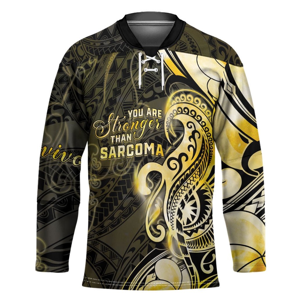 Sarcoma Support Hockey Jersey You Are Stronger Than Sarcoma