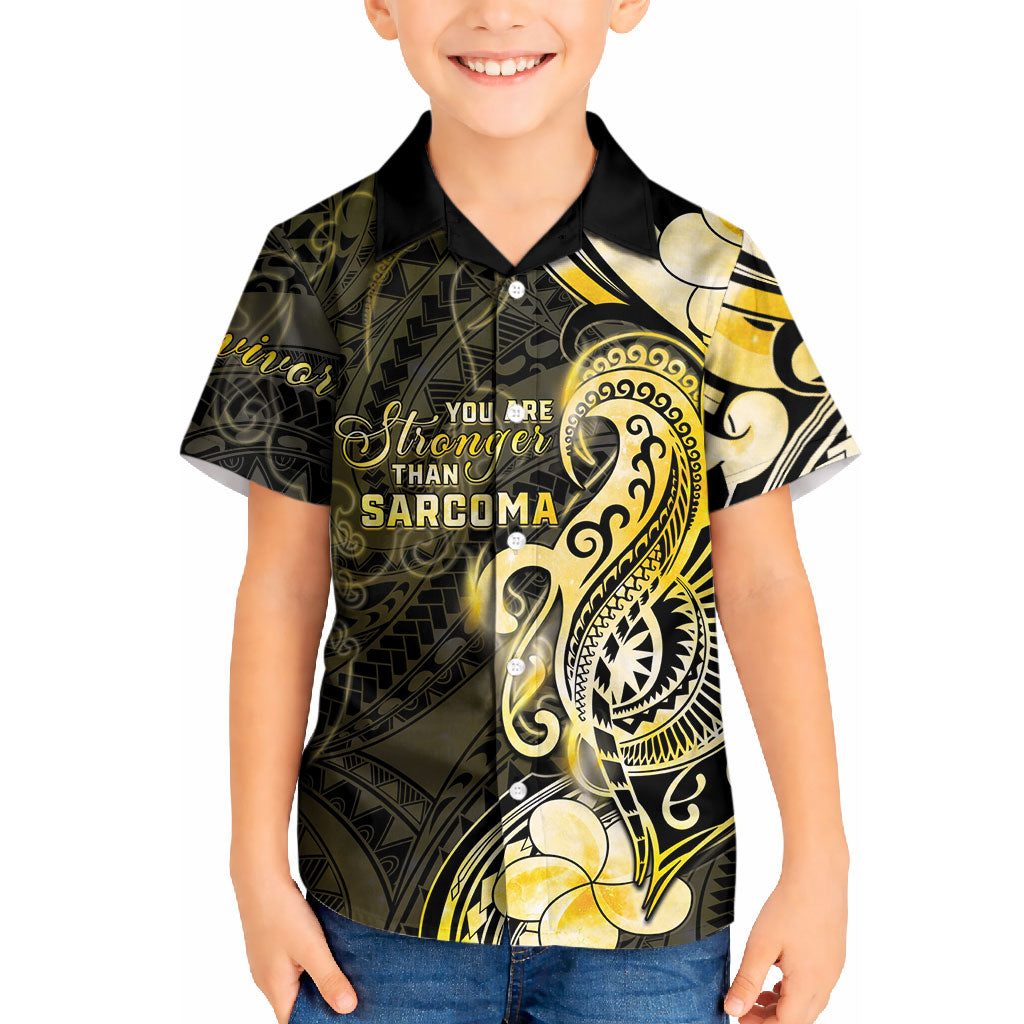 Sarcoma Support Kid Hawaiian Shirt You Are Stronger Than Sarcoma