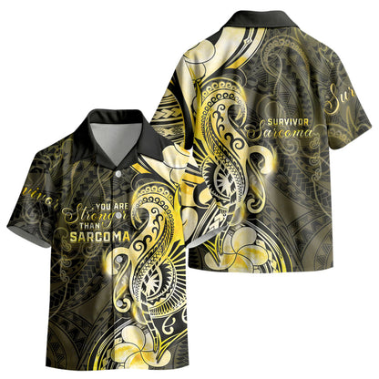 Sarcoma Support Kid Hawaiian Shirt You Are Stronger Than Sarcoma