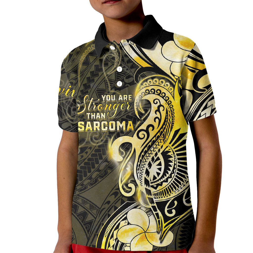 Sarcoma Support Kid Polo Shirt You Are Stronger Than Sarcoma