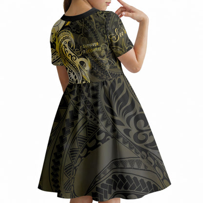 Sarcoma Support Kid Short Sleeve Dress You Are Stronger Than Sarcoma