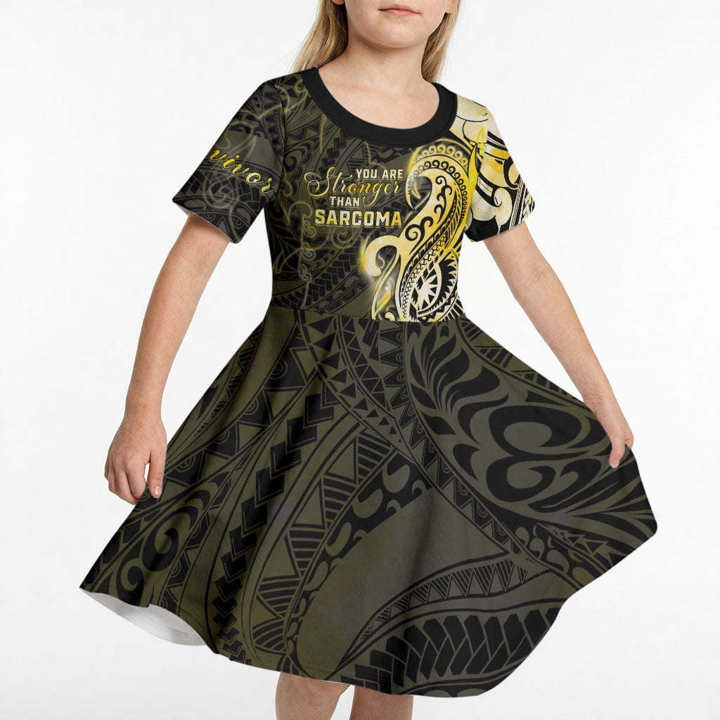 Sarcoma Support Kid Short Sleeve Dress You Are Stronger Than Sarcoma