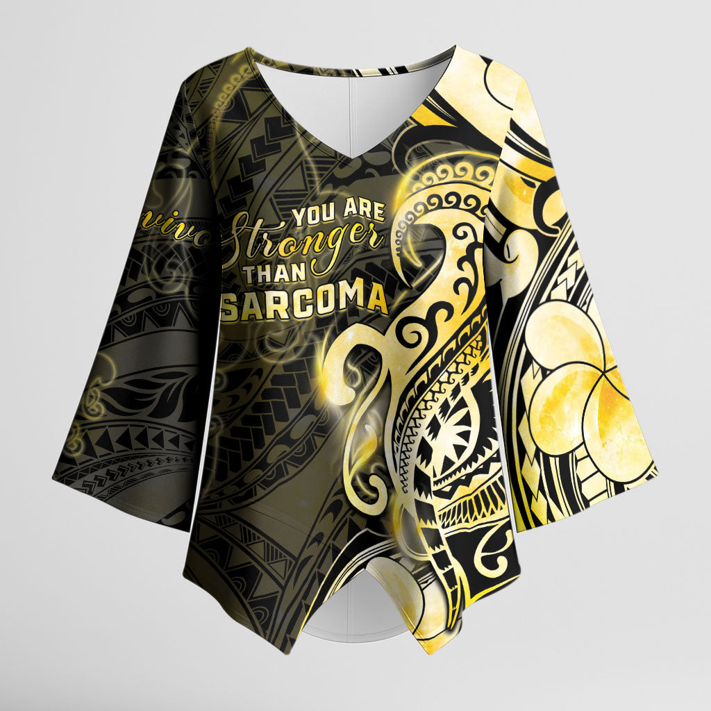 Sarcoma Support Kimono Sleeve Blouse You Are Stronger Than Sarcoma