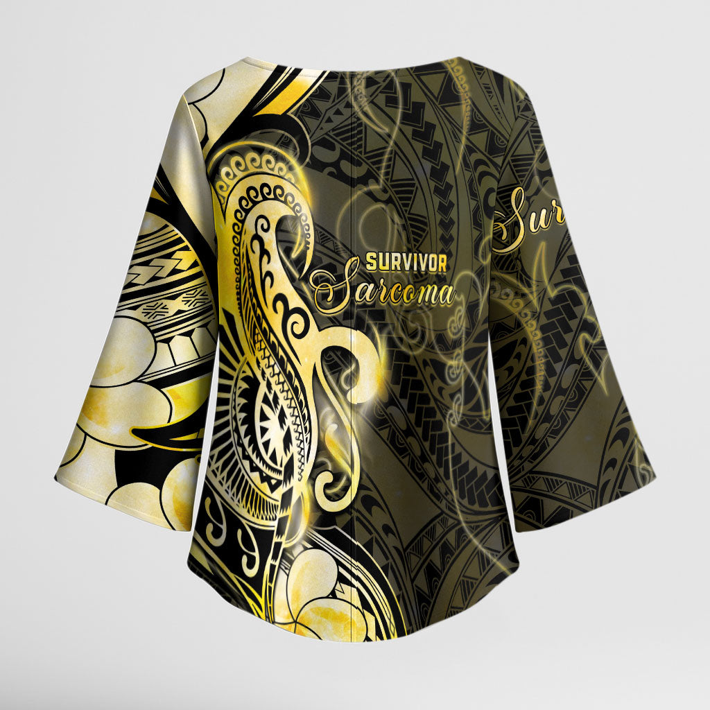 Sarcoma Support Kimono Sleeve Blouse You Are Stronger Than Sarcoma