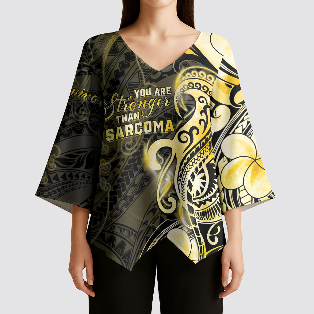 Sarcoma Support Kimono Sleeve Blouse You Are Stronger Than Sarcoma
