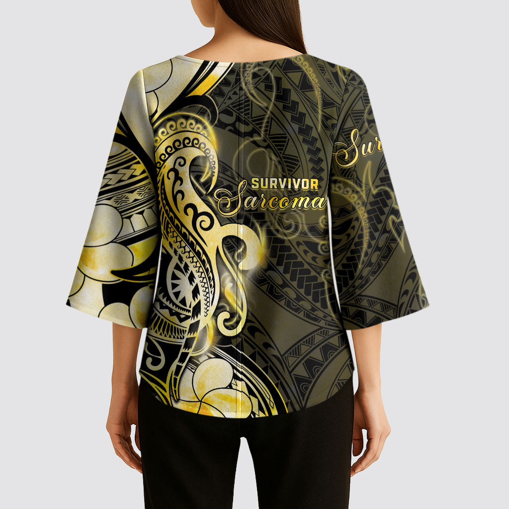 Sarcoma Support Kimono Sleeve Blouse You Are Stronger Than Sarcoma
