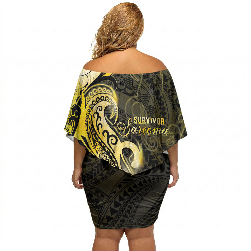 Sarcoma Support Off Shoulder Short Dress You Are Stronger Than Sarcoma