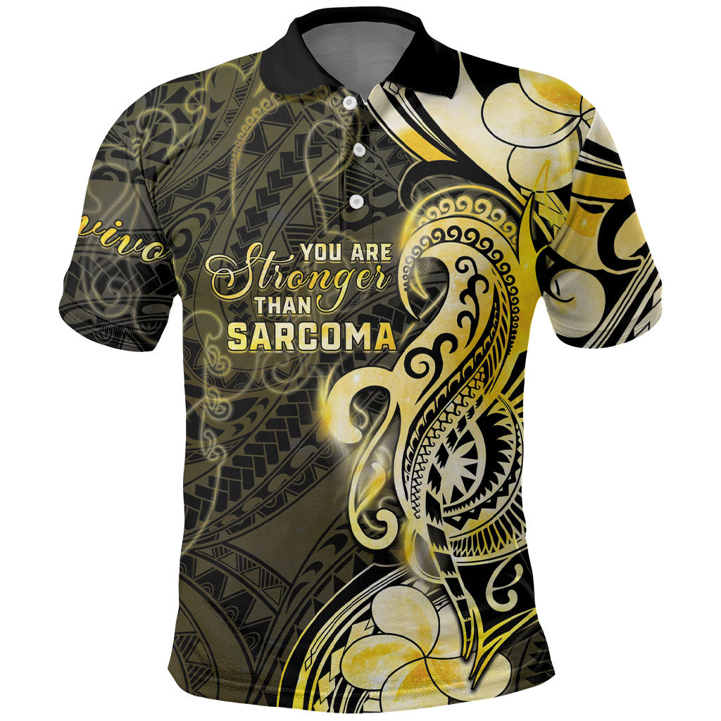 Sarcoma Support Polo Shirt You Are Stronger Than Sarcoma