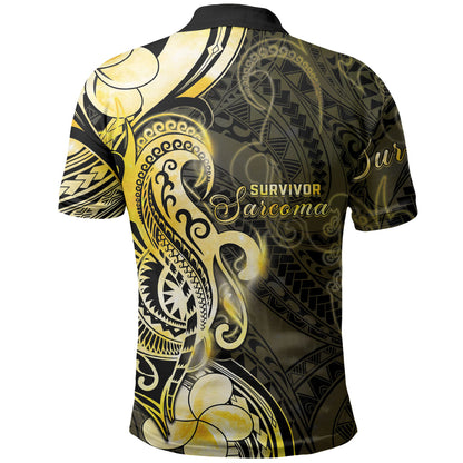 Sarcoma Support Polo Shirt You Are Stronger Than Sarcoma