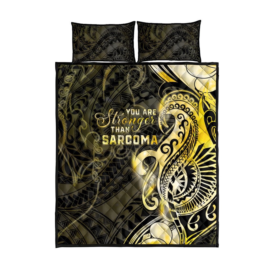 Sarcoma Support Quilt Bed Set You Are Stronger Than Sarcoma