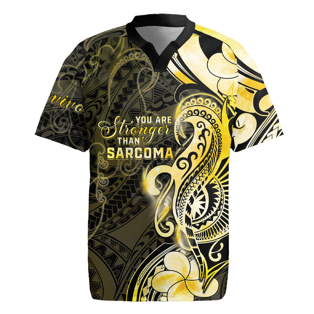 Sarcoma Support Rugby Jersey You Are Stronger Than Sarcoma