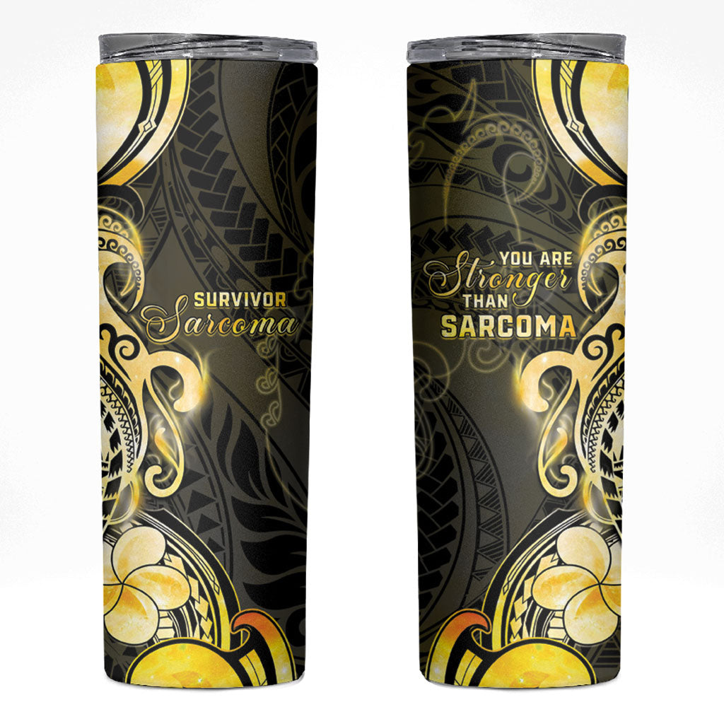Sarcoma Support Skinny Tumbler You Are Stronger Than Sarcoma