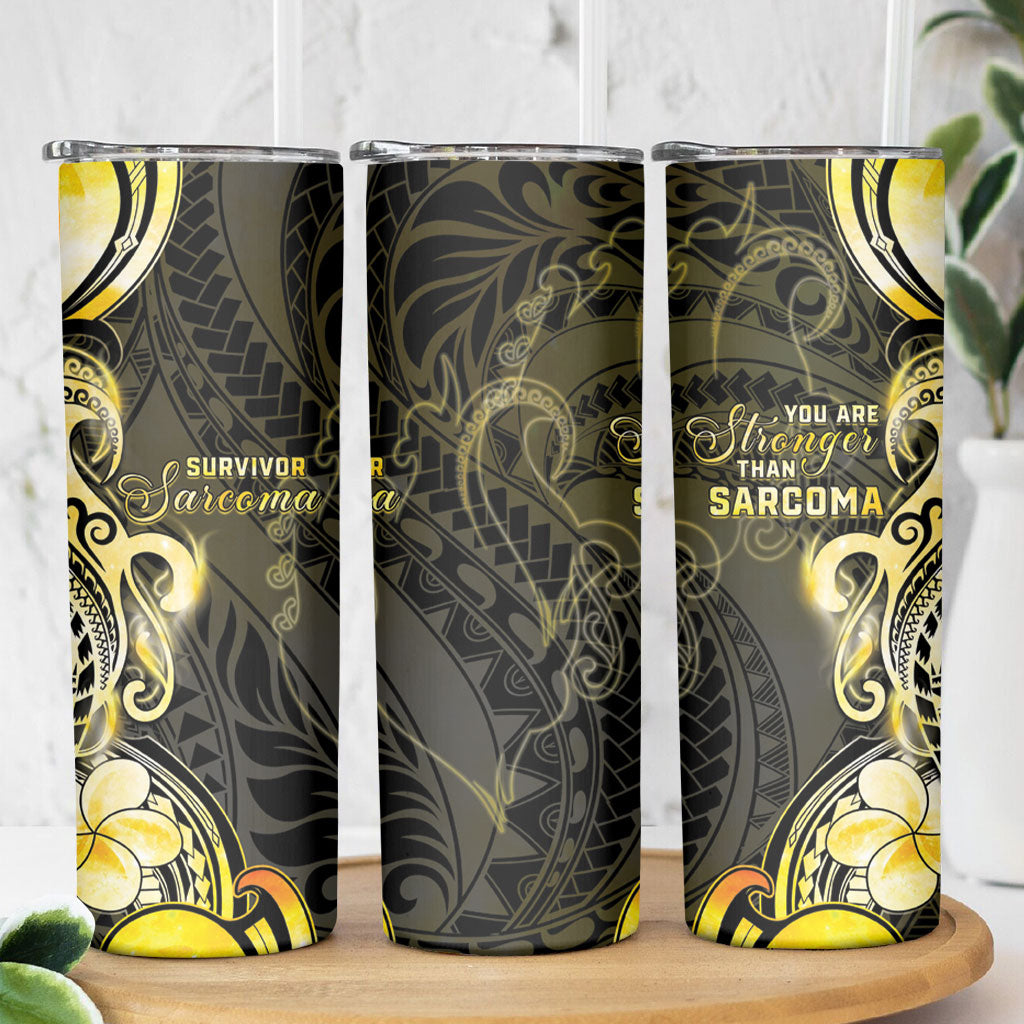Sarcoma Support Skinny Tumbler You Are Stronger Than Sarcoma