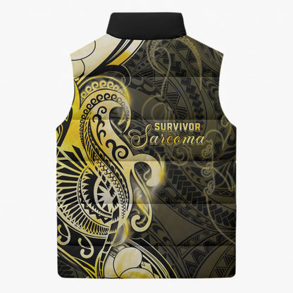 Sarcoma Support Sleeveless Puffer Jacket You Are Stronger Than Sarcoma