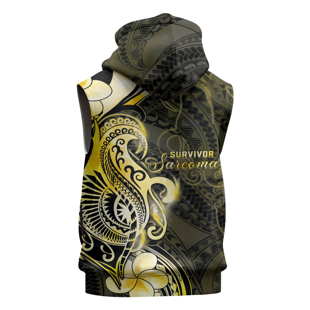 Sarcoma Support Sleeveless Zip Hoodie You Are Stronger Than Sarcoma