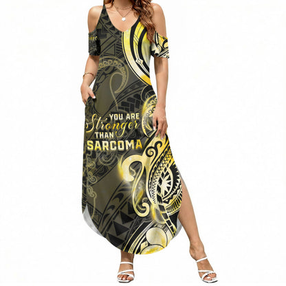 Sarcoma Support Summer Maxi Dress You Are Stronger Than Sarcoma