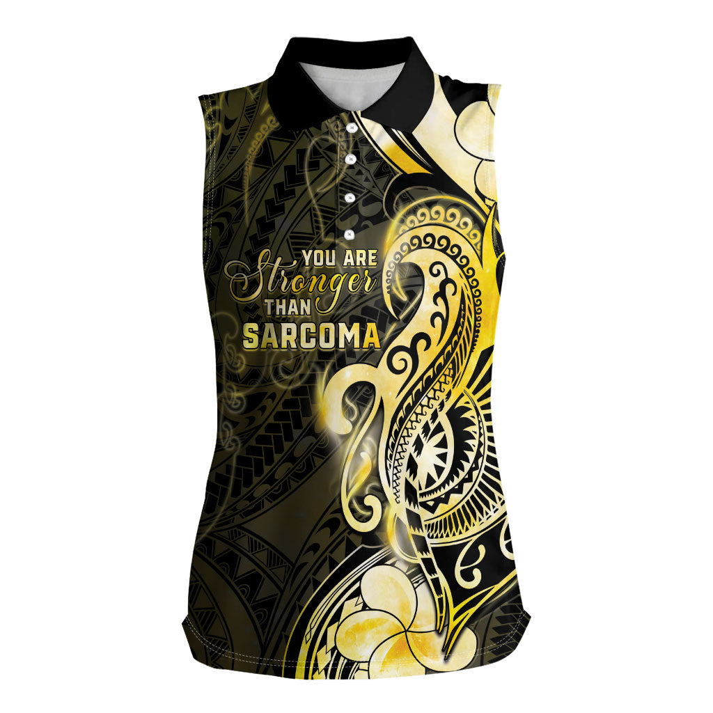 Sarcoma Support Women Sleeveless Polo Shirt You Are Stronger Than Sarcoma