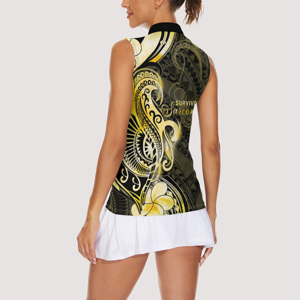 Sarcoma Support Women Sleeveless Polo Shirt You Are Stronger Than Sarcoma