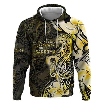Sarcoma Support Zip Hoodie You Are Stronger Than Sarcoma