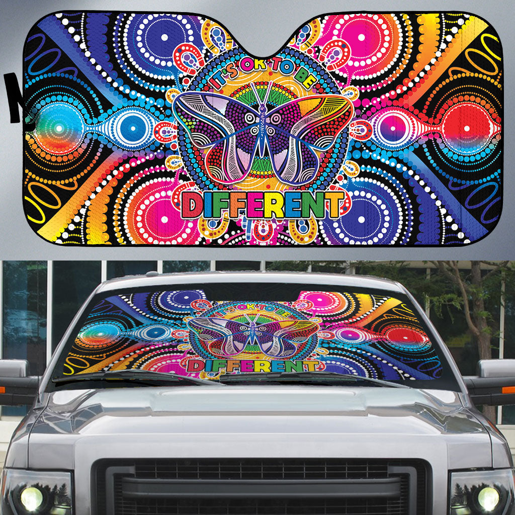 Australia Indigenous Autism Support Auto Sun Shade Its Okay To Be Different