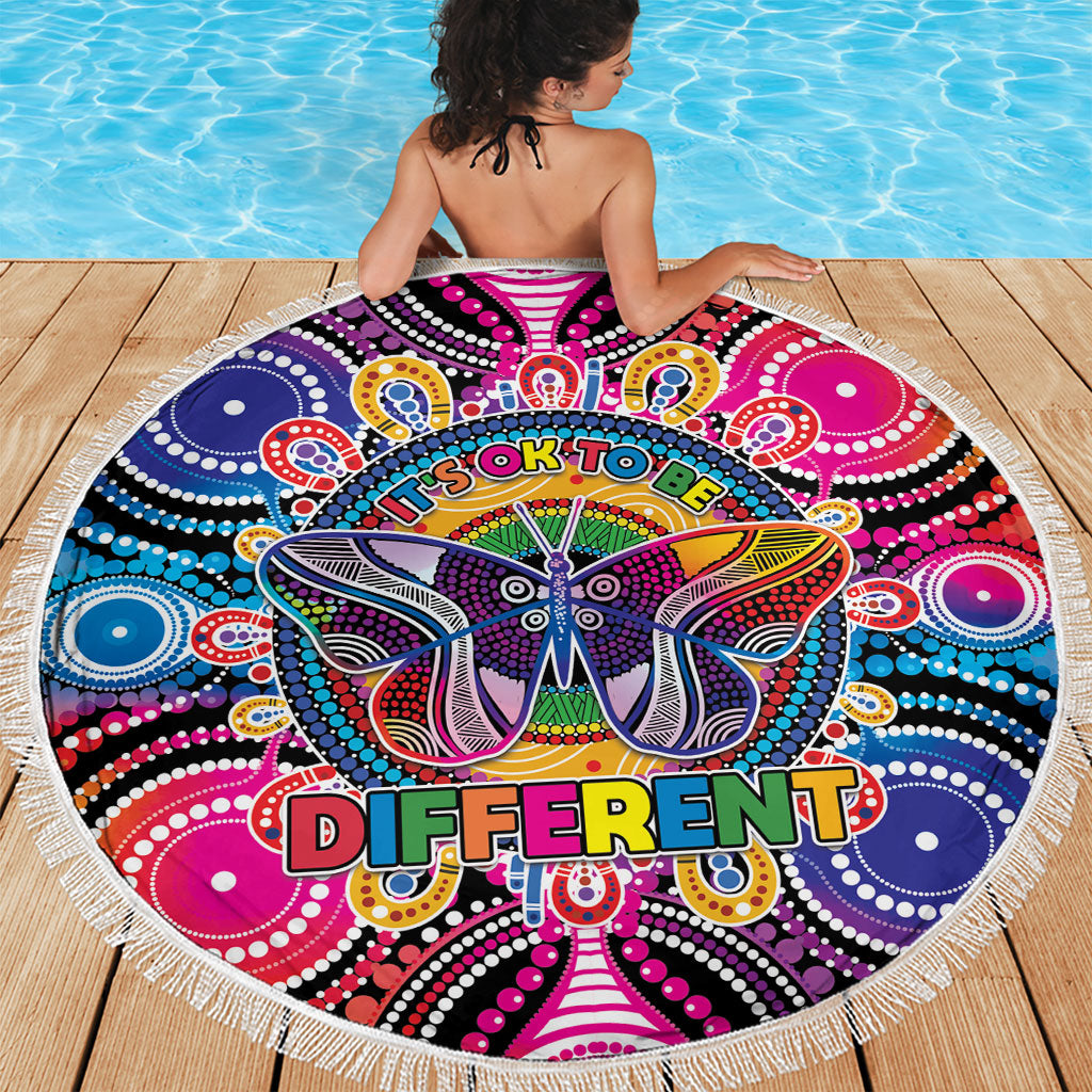 Australia Indigenous Autism Support Beach Blanket Its Okay To Be Different