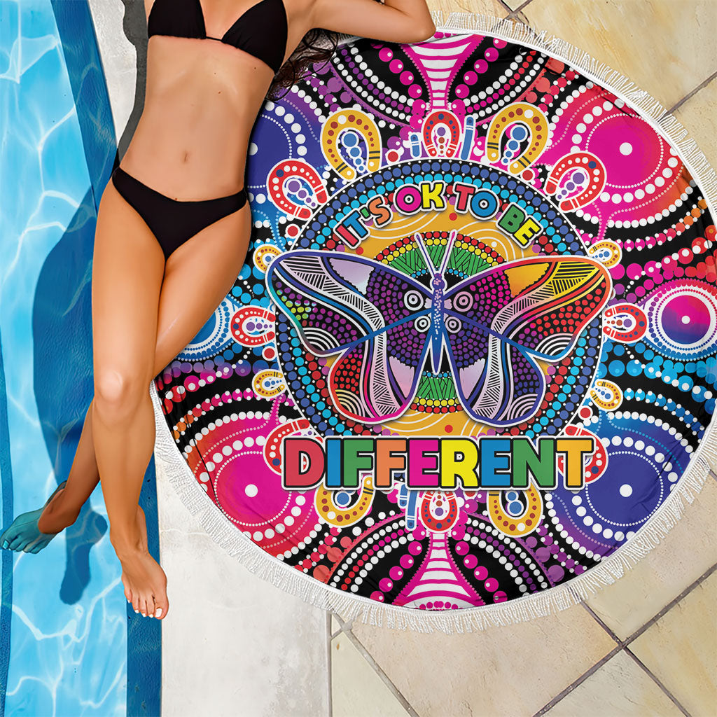 Australia Indigenous Autism Support Beach Blanket Its Okay To Be Different
