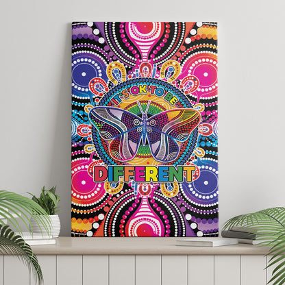 Australia Indigenous Autism Support Canvas Wall Art Its Okay To Be Different