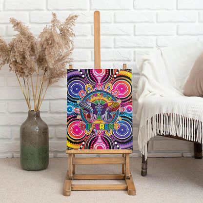 Australia Indigenous Autism Support Canvas Wall Art Its Okay To Be Different