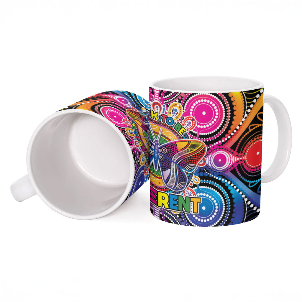 Australia Indigenous Autism Support Ceramic Mug Its Okay To Be Different