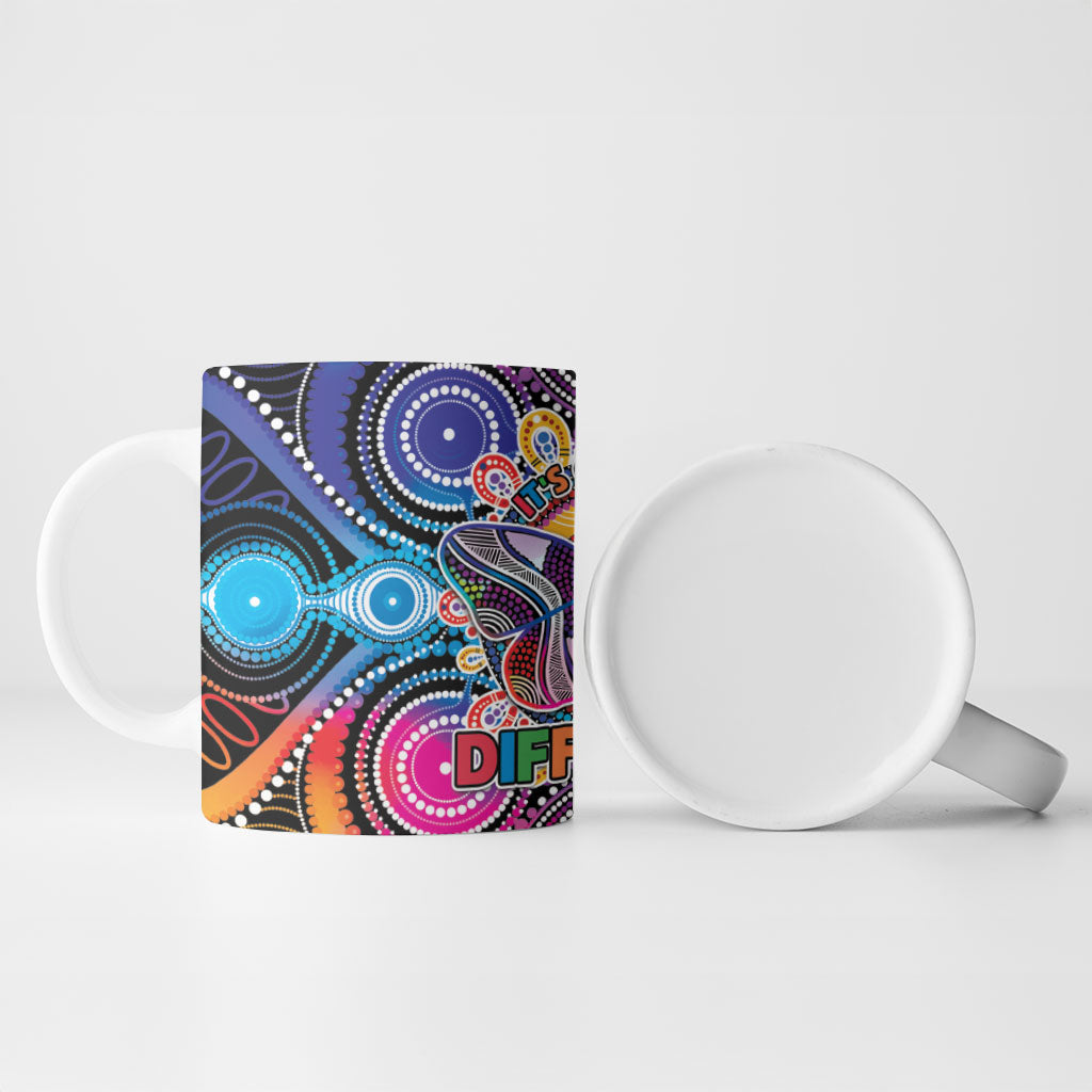 Australia Indigenous Autism Support Ceramic Mug Its Okay To Be Different