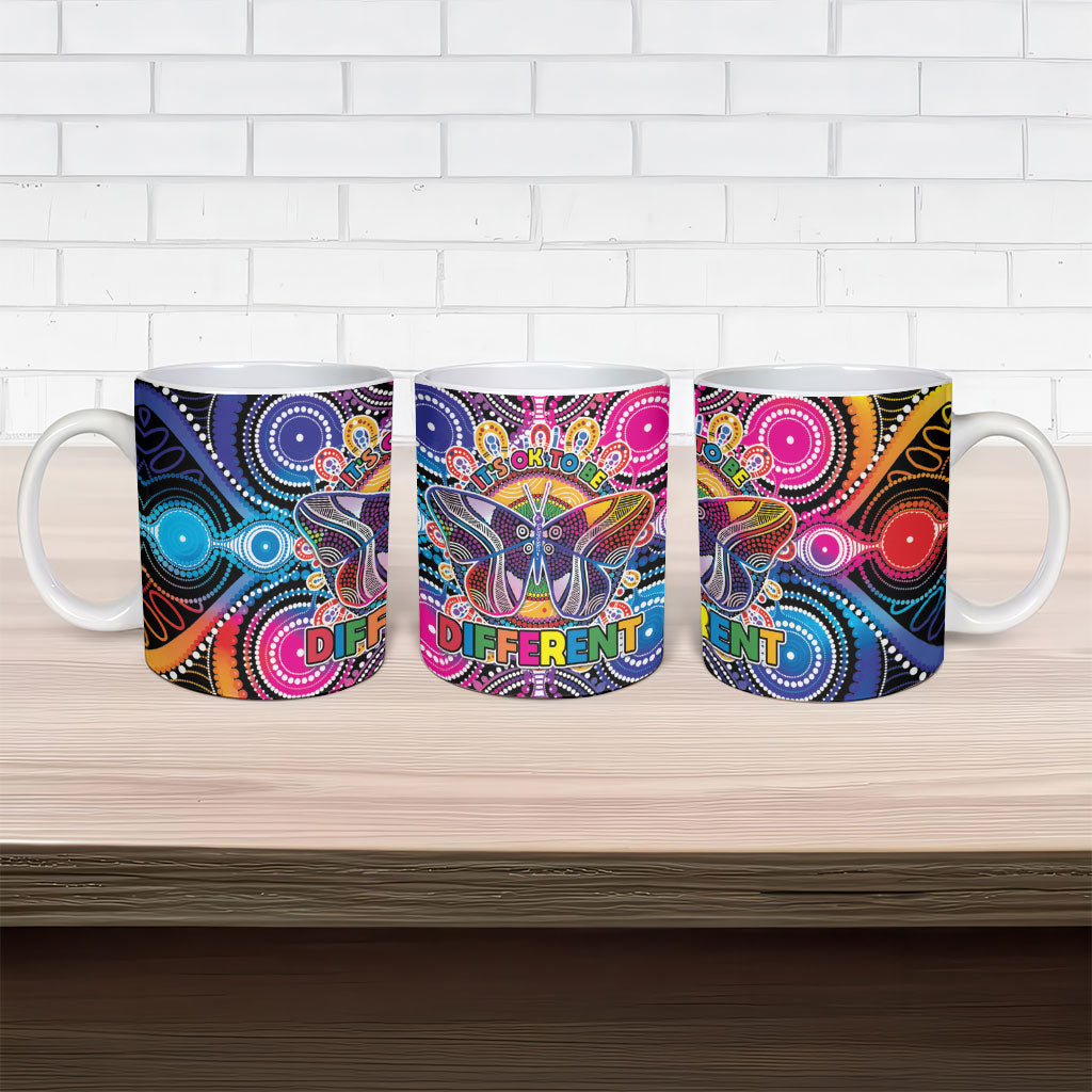 Australia Indigenous Autism Support Ceramic Mug Its Okay To Be Different