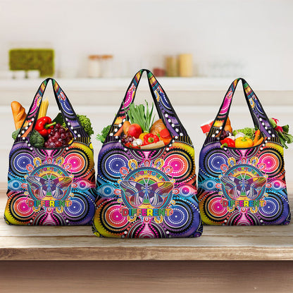 Australia Indigenous Autism Support Grocery Bag Its Okay To Be Different