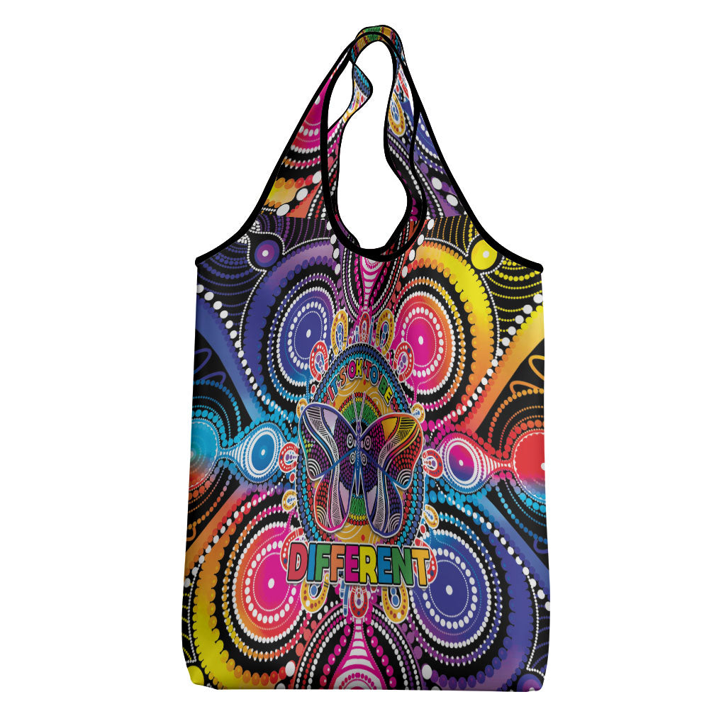Australia Indigenous Autism Support Grocery Bag Its Okay To Be Different