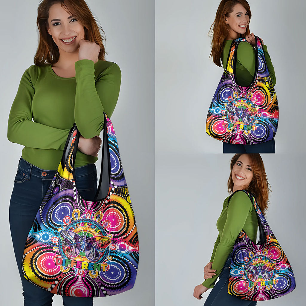 Australia Indigenous Autism Support Grocery Bag Its Okay To Be Different