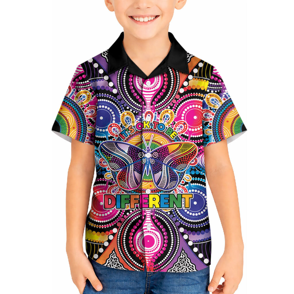 Australia Indigenous Autism Support Kid Hawaiian Shirt Its Okay To Be Different