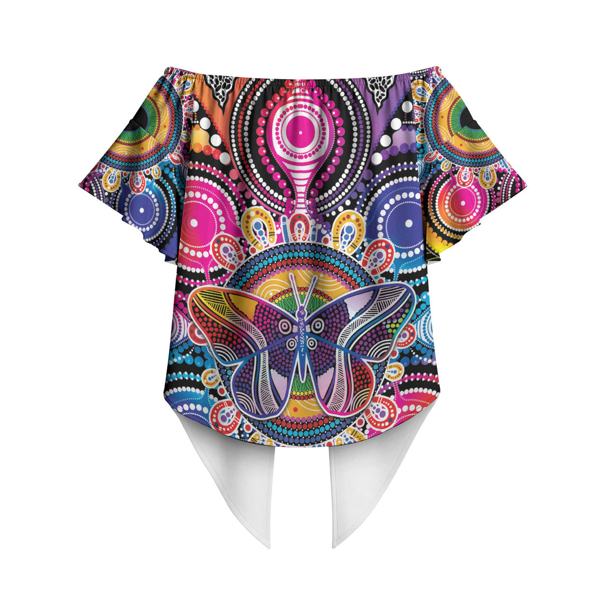 Australia Indigenous Autism Support Off Shoulder Wrap Waist Top Its Okay To Be Different