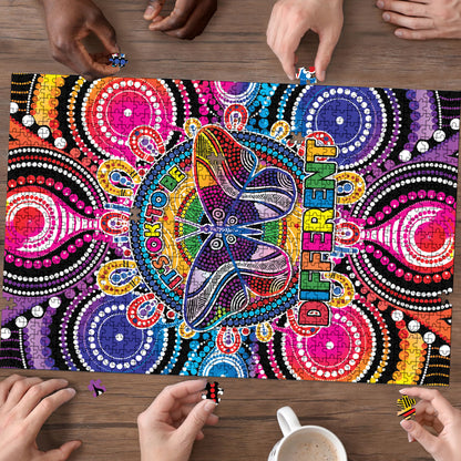 Australia Indigenous Autism Support Puzzle Its Okay To Be Different
