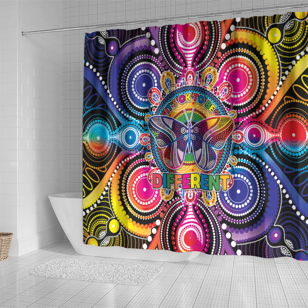 Australia Indigenous Autism Support Shower Curtain Its Okay To Be Different