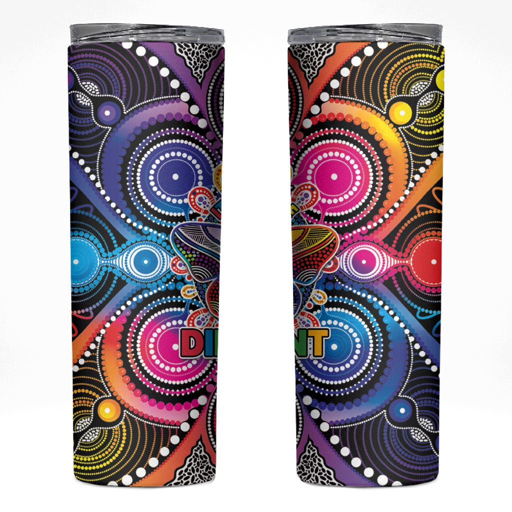 Australia Indigenous Autism Support Skinny Tumbler Its Okay To Be Different