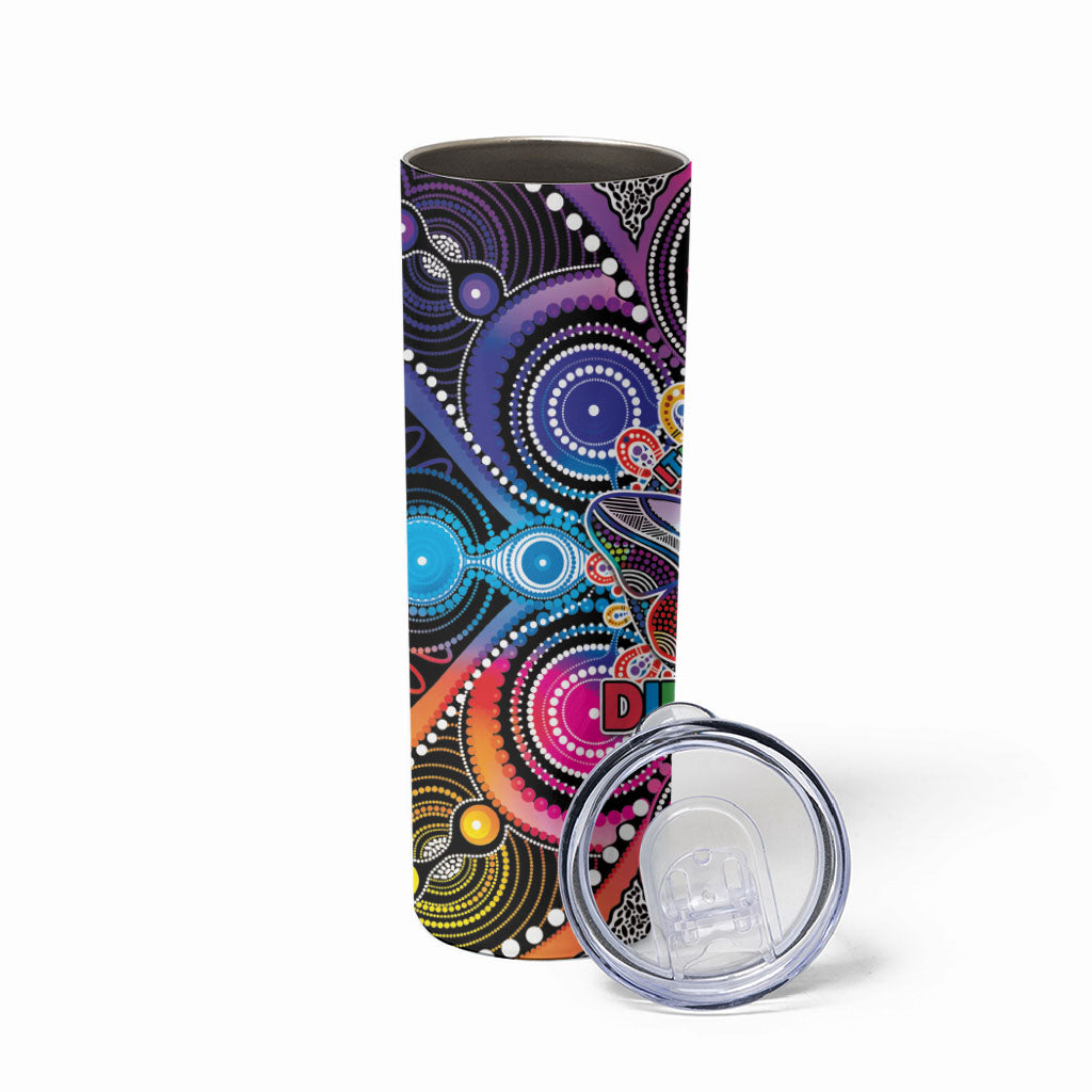 Australia Indigenous Autism Support Skinny Tumbler Its Okay To Be Different