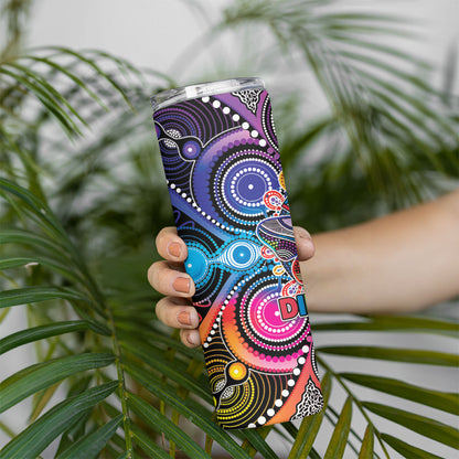 Australia Indigenous Autism Support Skinny Tumbler Its Okay To Be Different