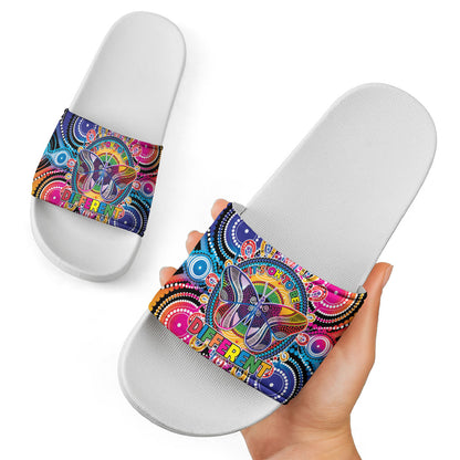 Australia Indigenous Autism Support Slide Sandals Its Okay To Be Different