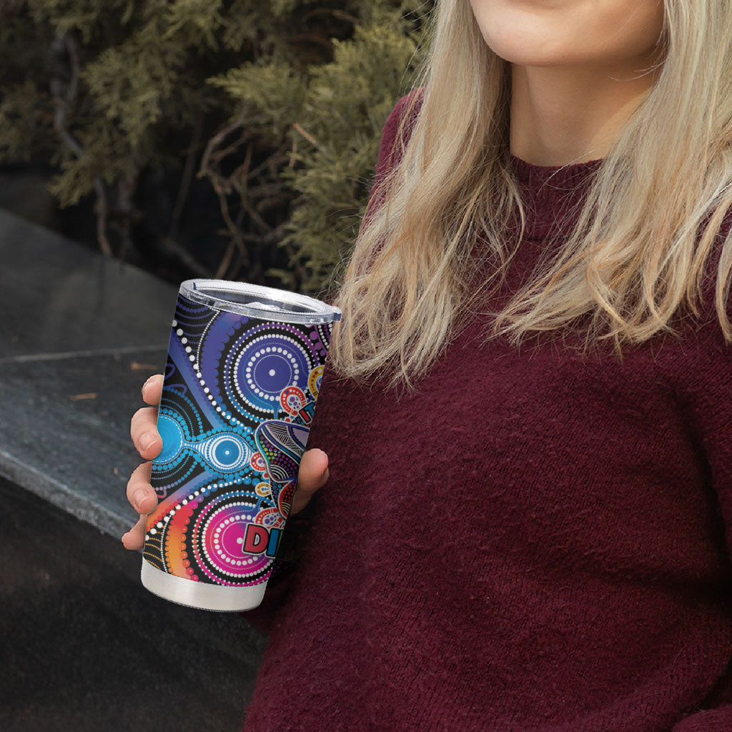 Australia Indigenous Autism Support Tumbler Cup Its Okay To Be Different