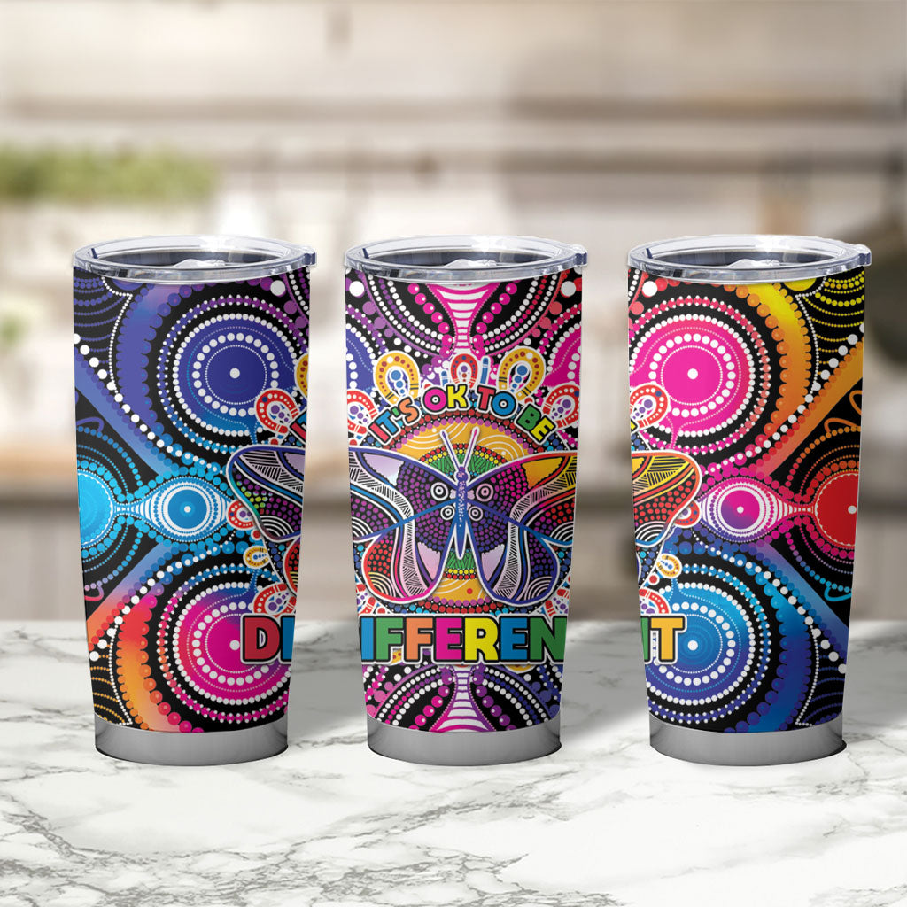 Australia Indigenous Autism Support Tumbler Cup Its Okay To Be Different