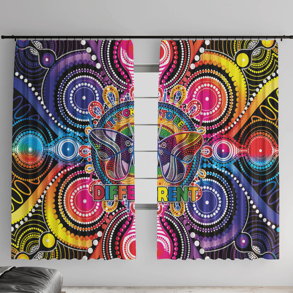 Australia Indigenous Autism Support Window Curtain Its Okay To Be Different