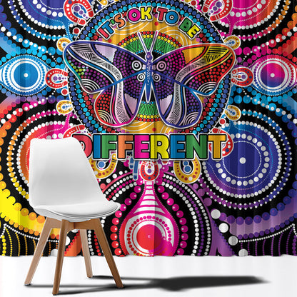 Australia Indigenous Autism Support Window Curtain Its Okay To Be Different