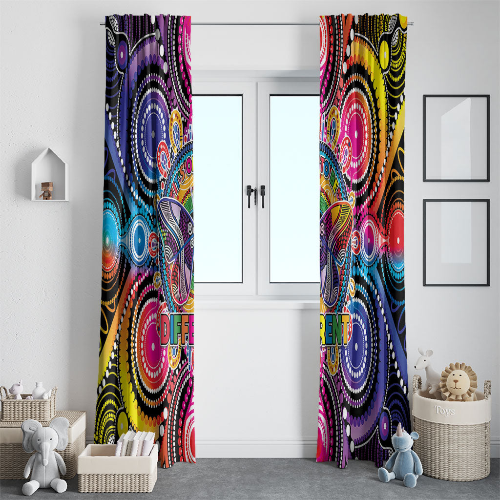 Australia Indigenous Autism Support Window Curtain Its Okay To Be Different