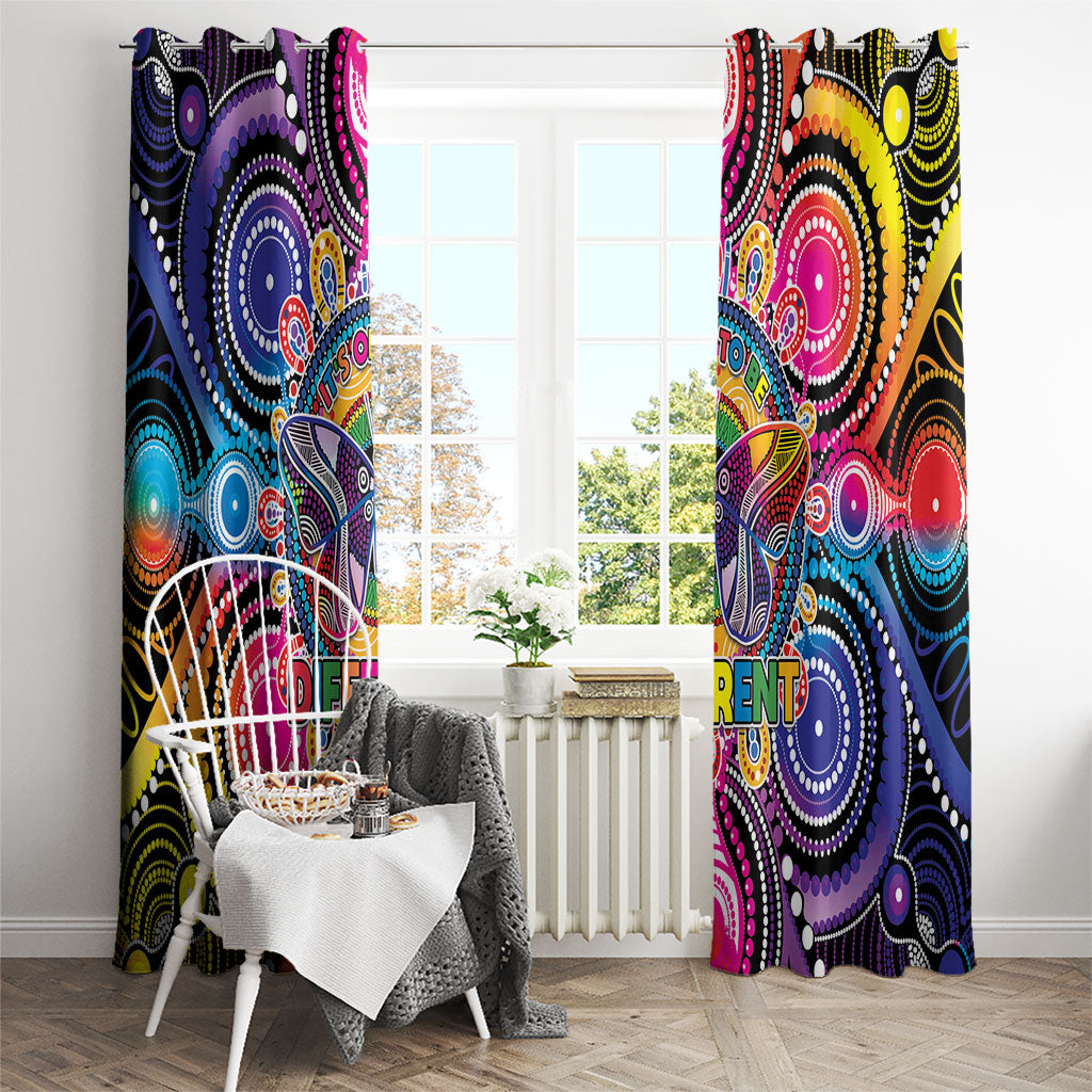 Australia Indigenous Autism Support Window Curtain Its Okay To Be Different