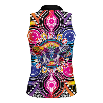 Australia Indigenous Autism Support Women Sleeveless Polo Shirt Its Okay To Be Different