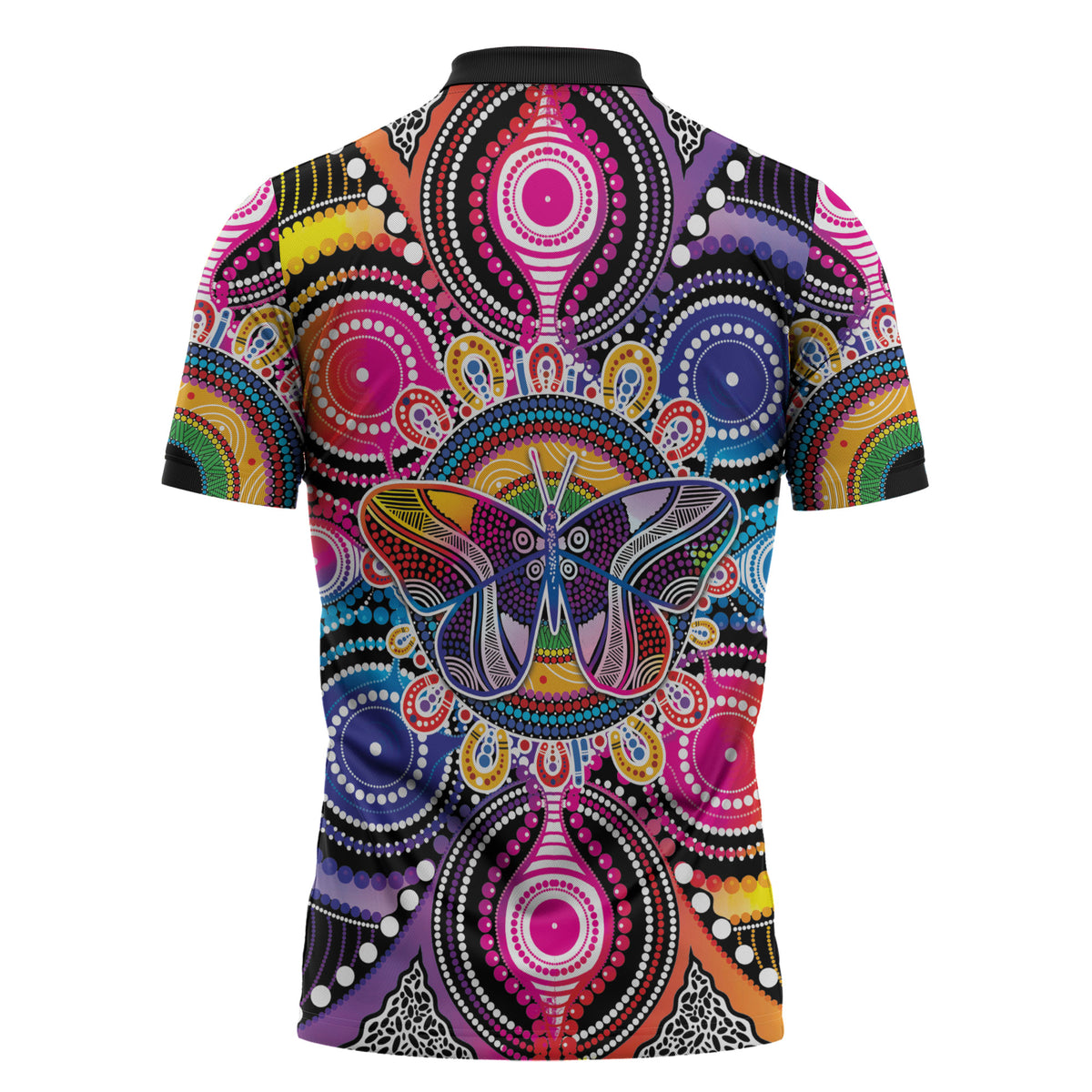 Australia Indigenous Autism Support Zipper Polo Shirt Its Okay To Be Different